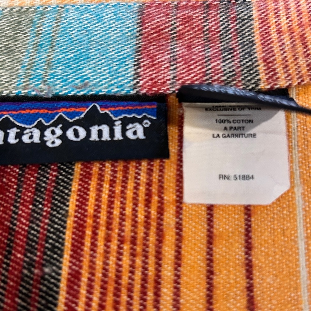 Patagonia Striped Organic Cotton Button Up Shirt XXL Portugal Heavyweight - Picture 7 of 11